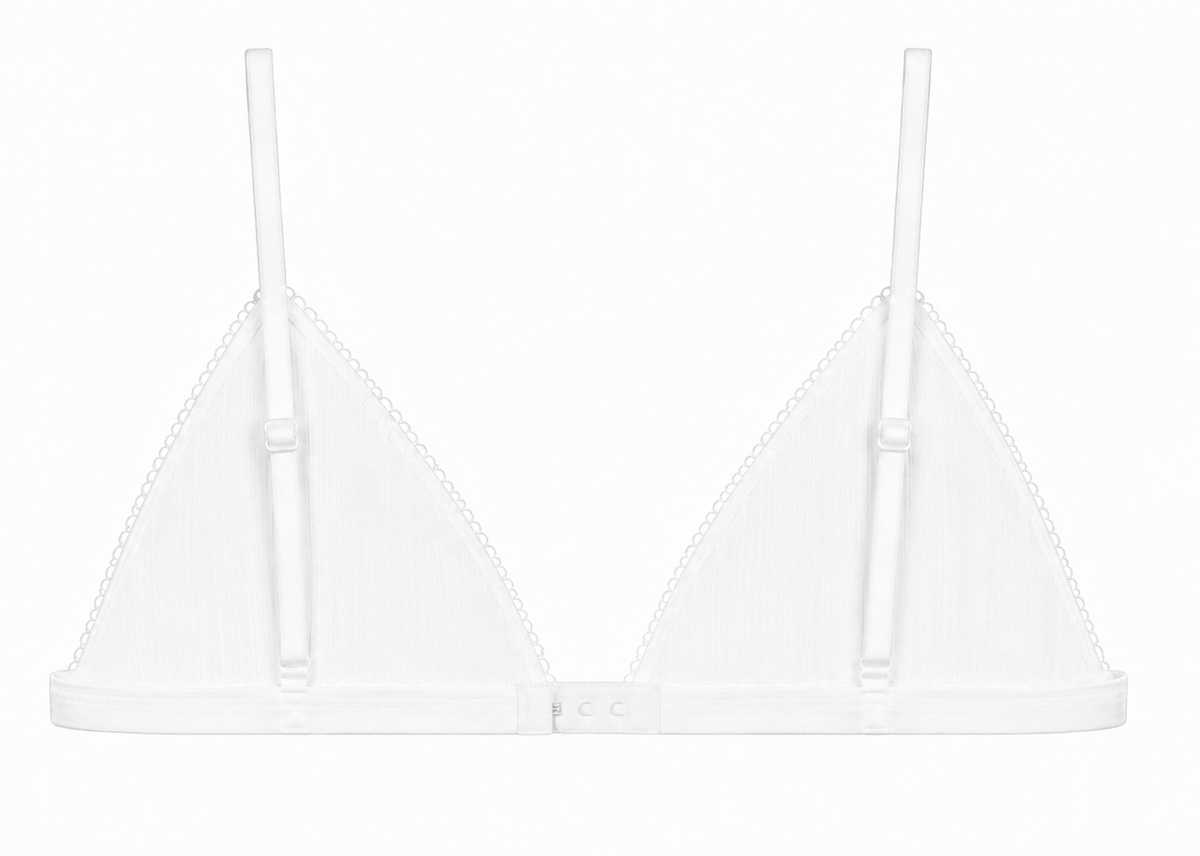 Bralette pointelle - blanche
