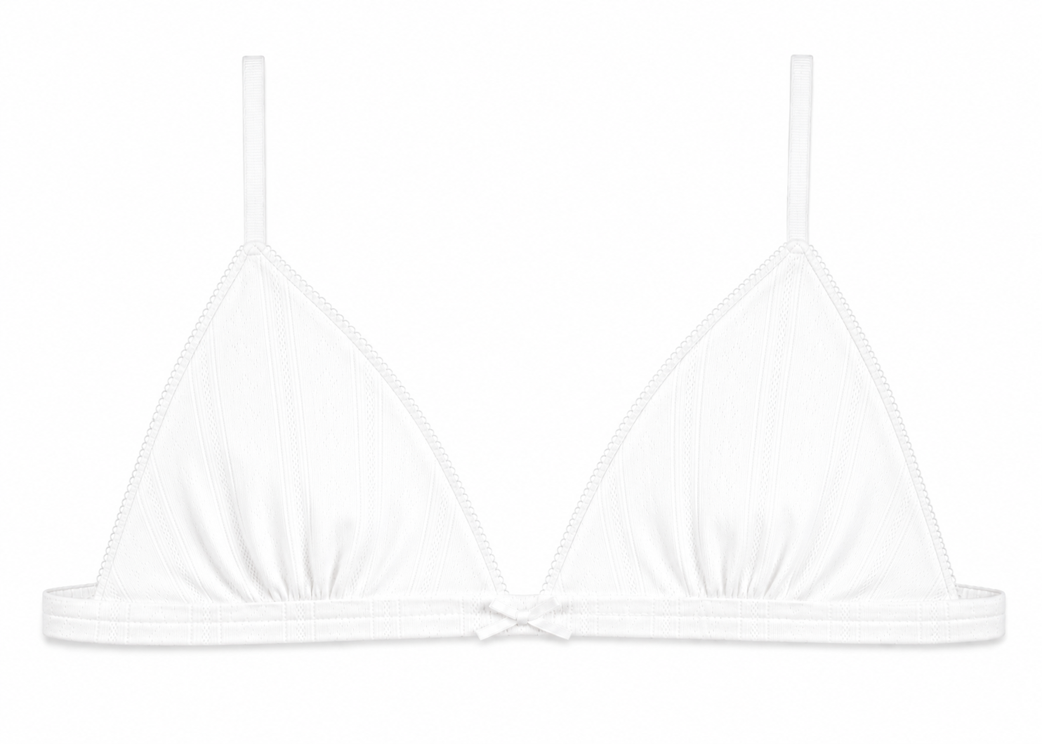 Bralette pointelle - blanche