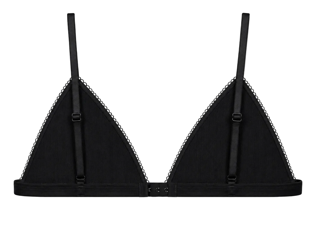 Bralette pointelle - noire
