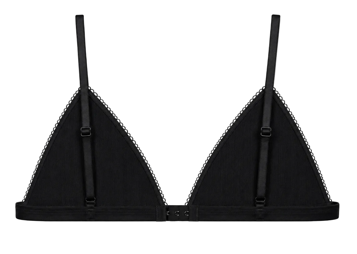 Bralette pointelle - noire