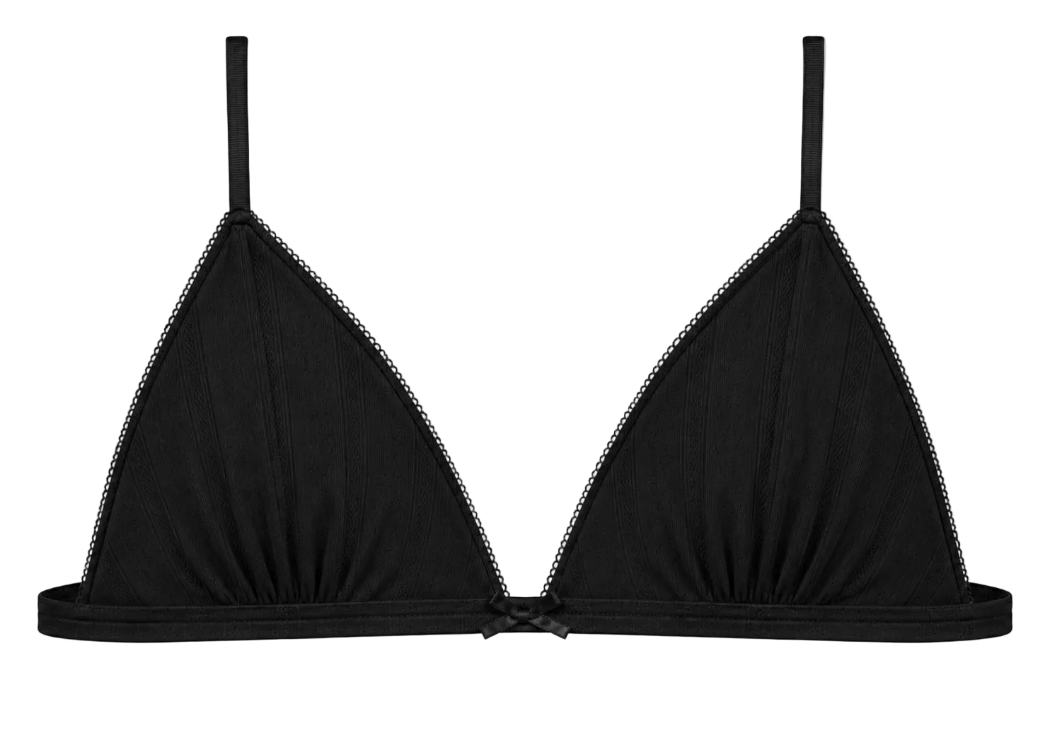 Bralette pointelle - noire