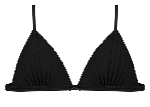 Bralette pointelle - noire