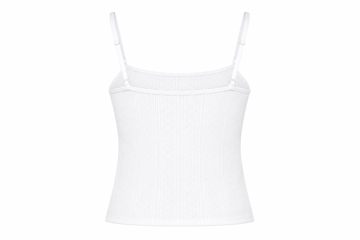 Cami pointelle - blanche
