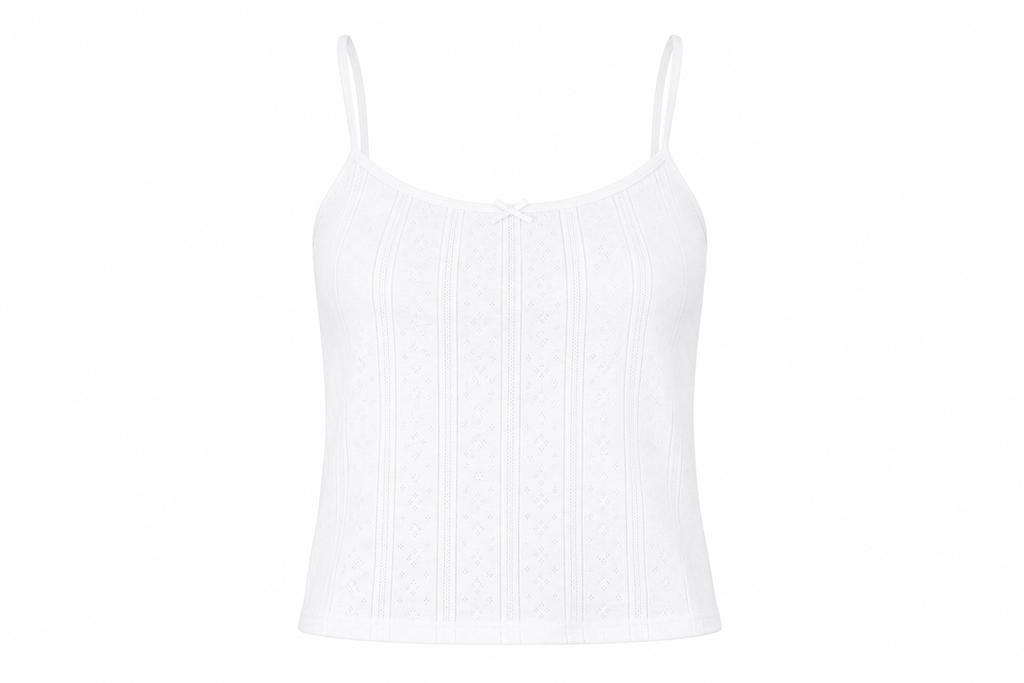Cami pointelle - blanche