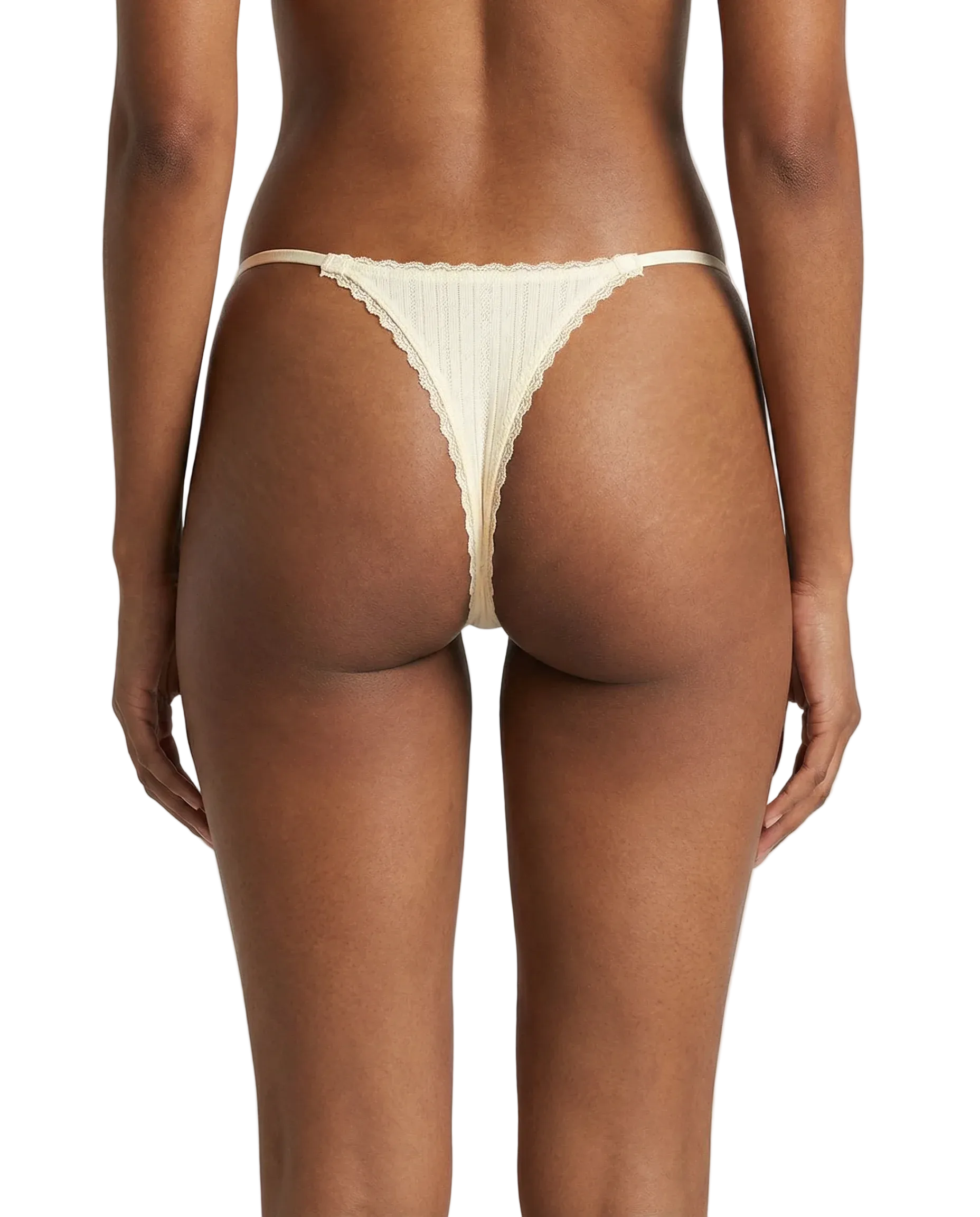 G-string pointelle - butter yellow