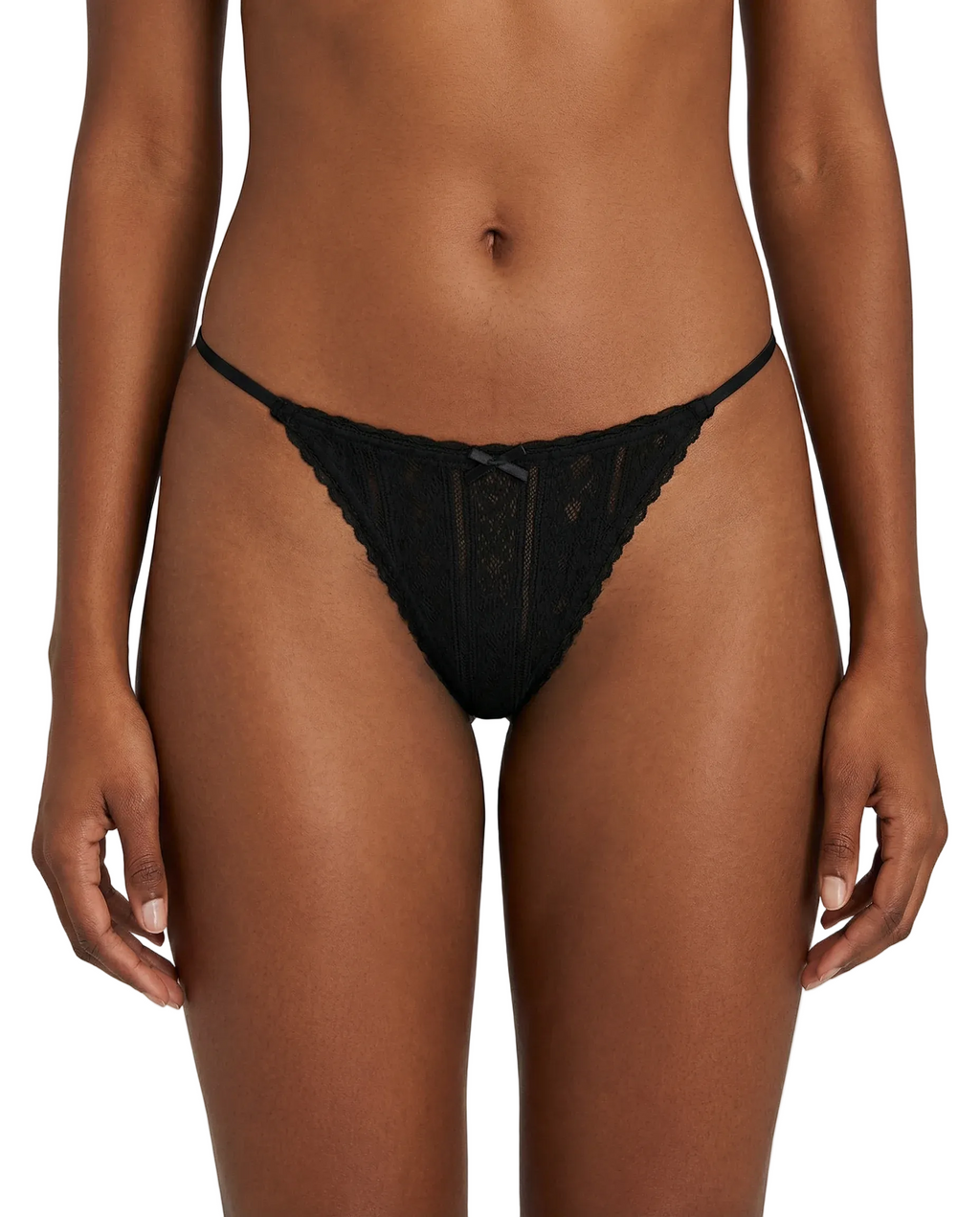 G-string pointelle - noir