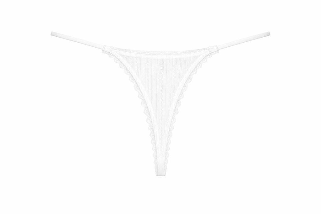 Stringy G Pin G-string pointelle - blanc – maudeforyou