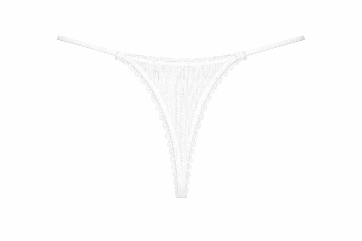 G-string pointelle - blanc