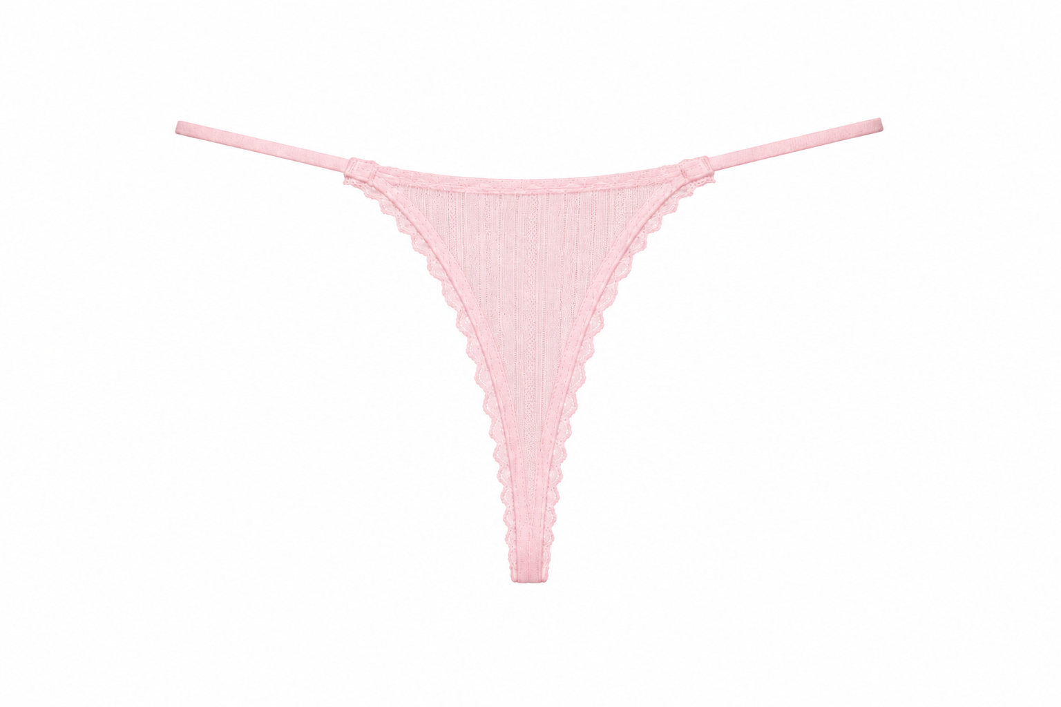 G-string pointelle - rose