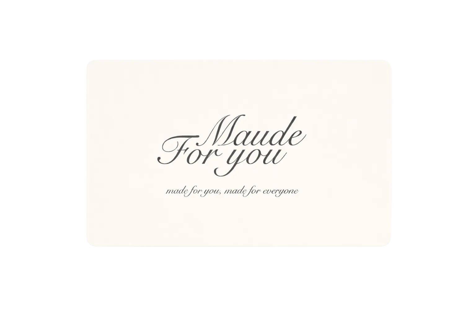 Carte cadeau digitale MaudeForyou