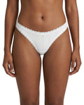 Tanga pointelle - blanc