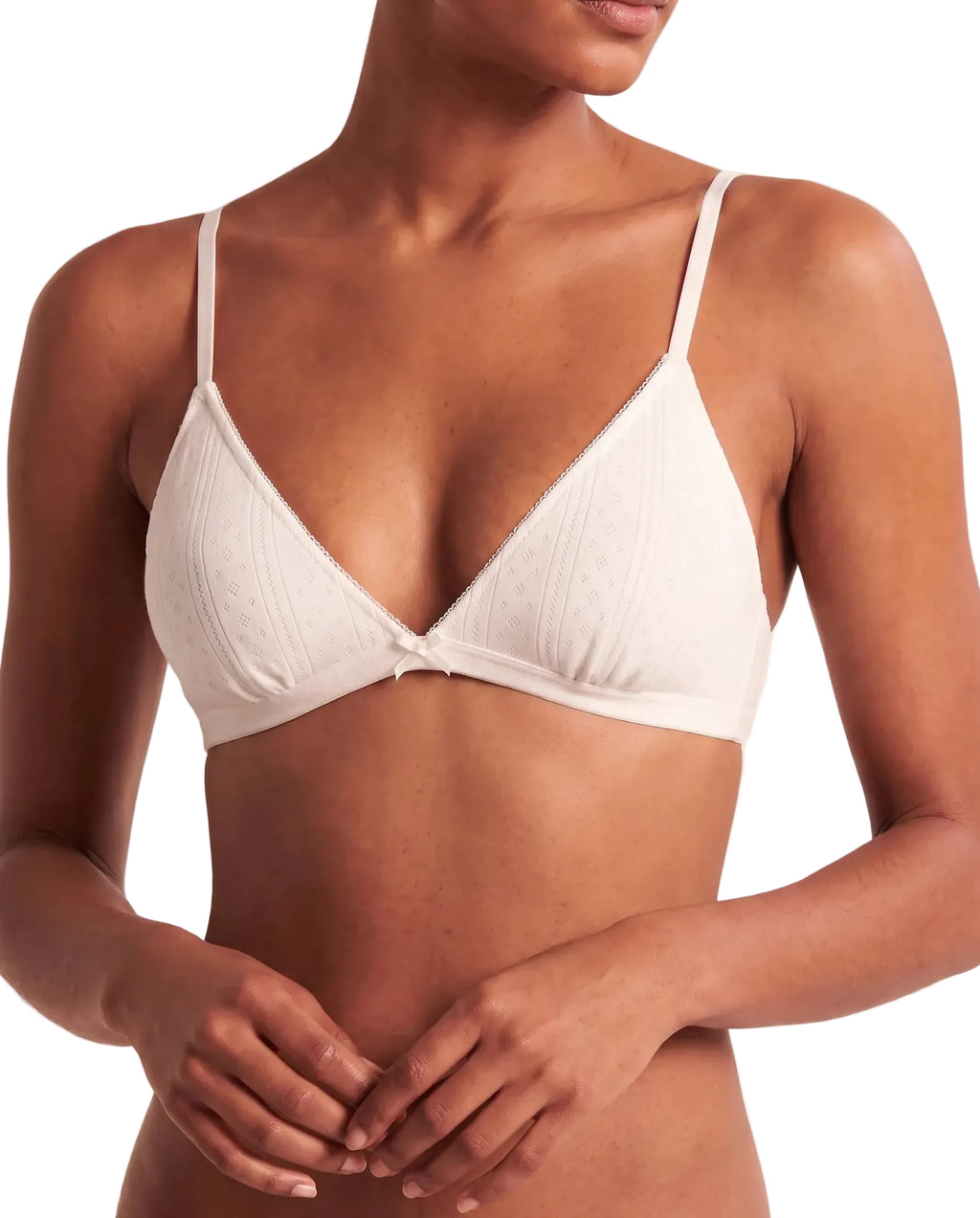 Bralette pointelle - blanche