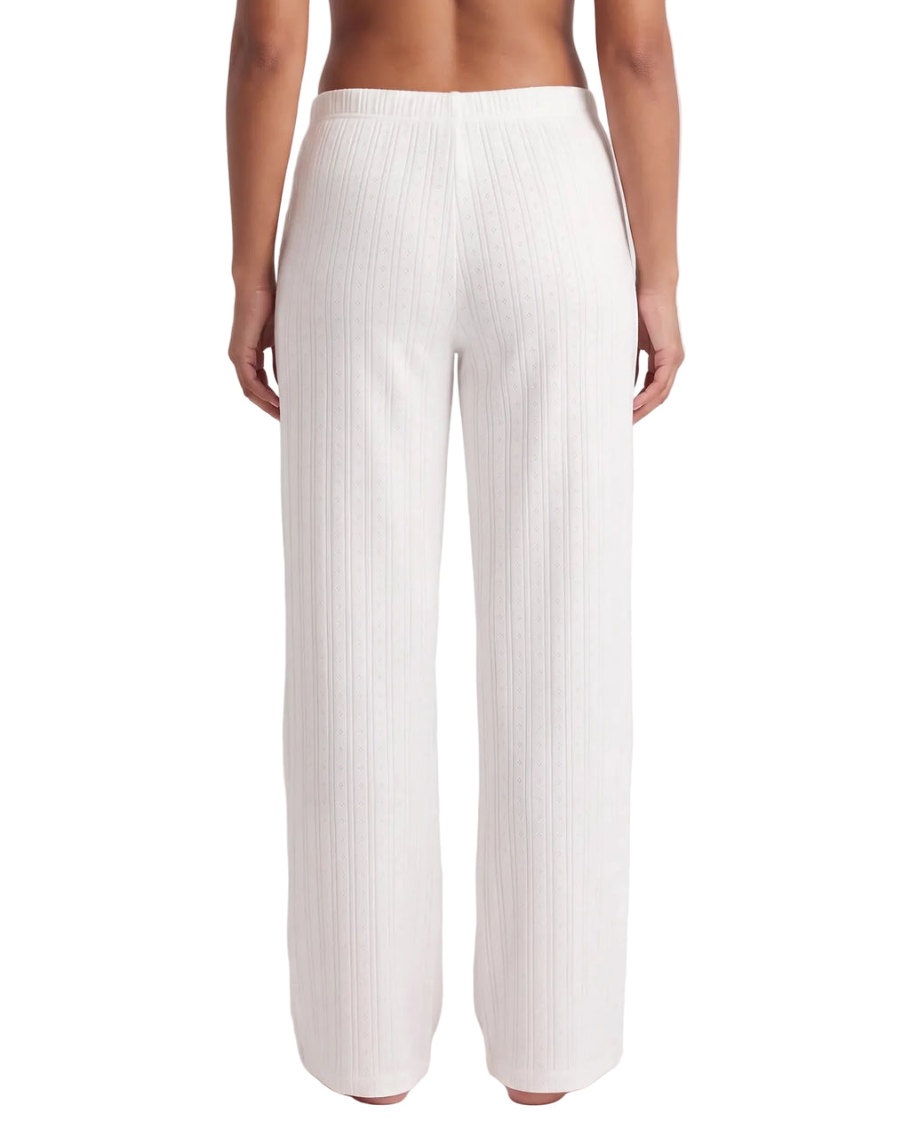 Pantalons pointelle - blancs