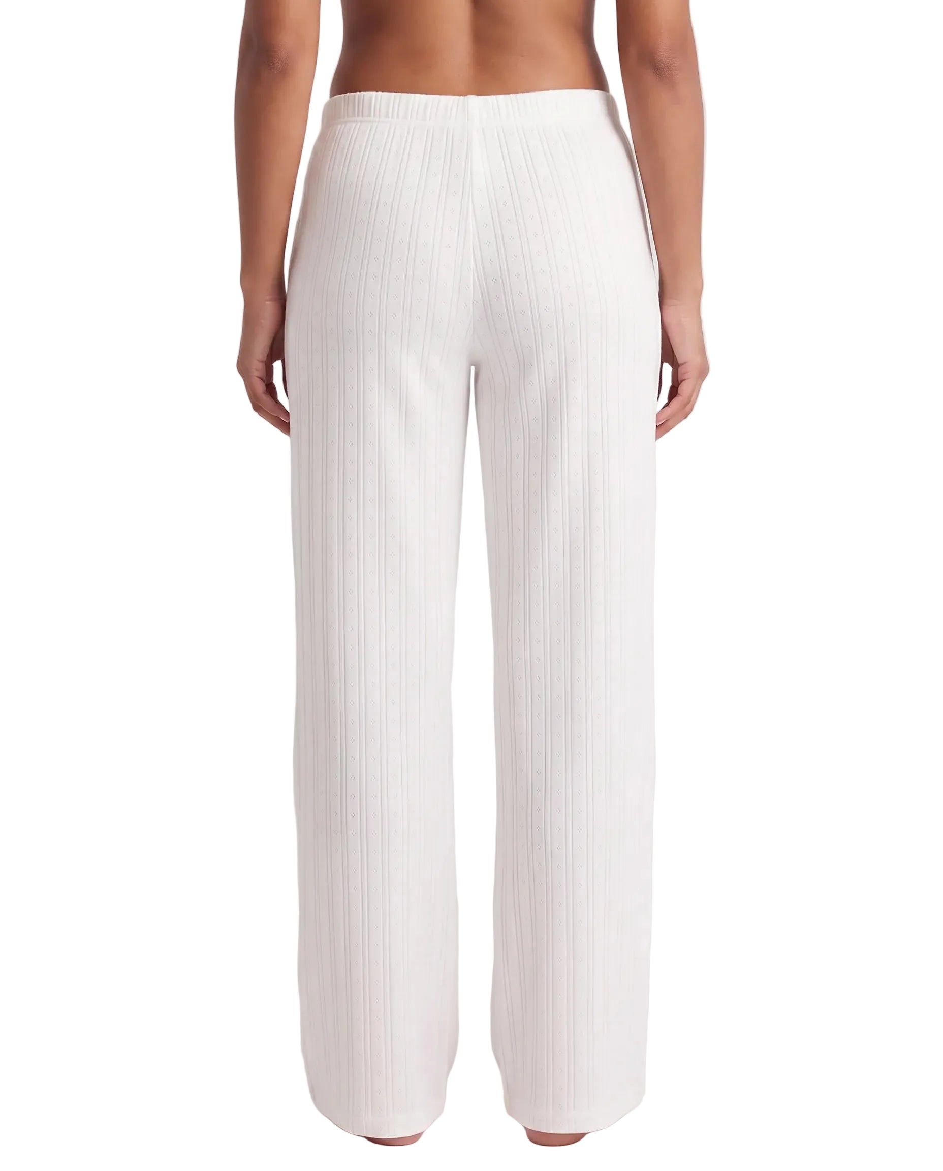 Pantalons pointelle - blancs