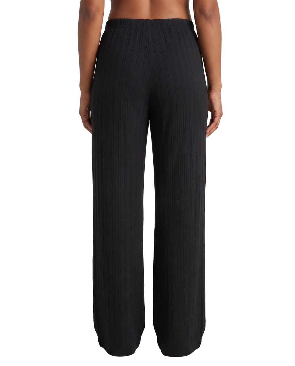 Pantalons pointelle - noirs