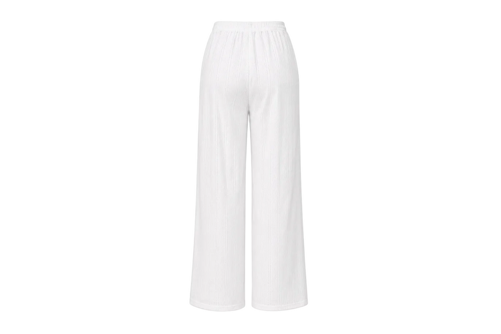 Pantalons pointelle - blancs
