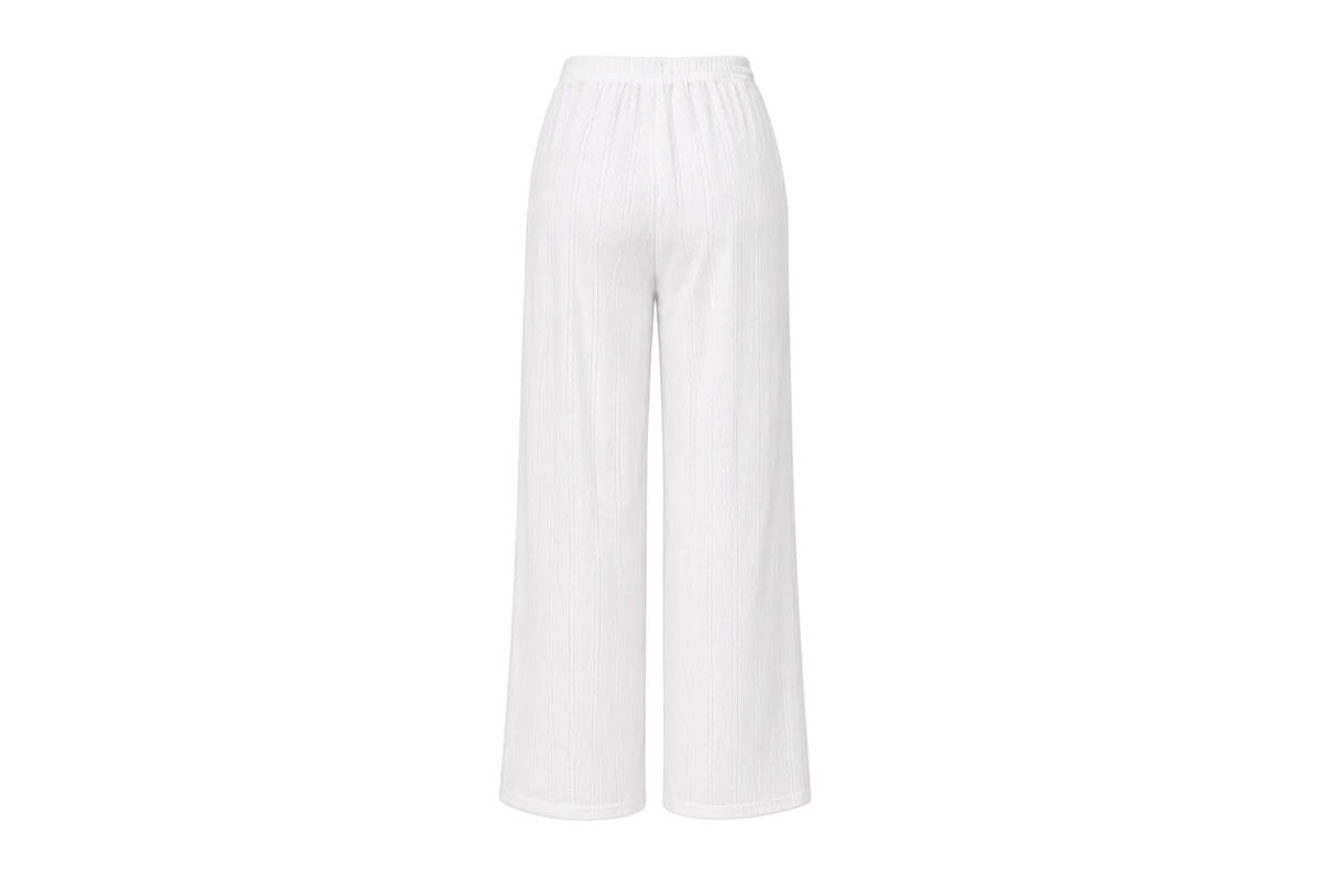Pantalons pointelle - blancs