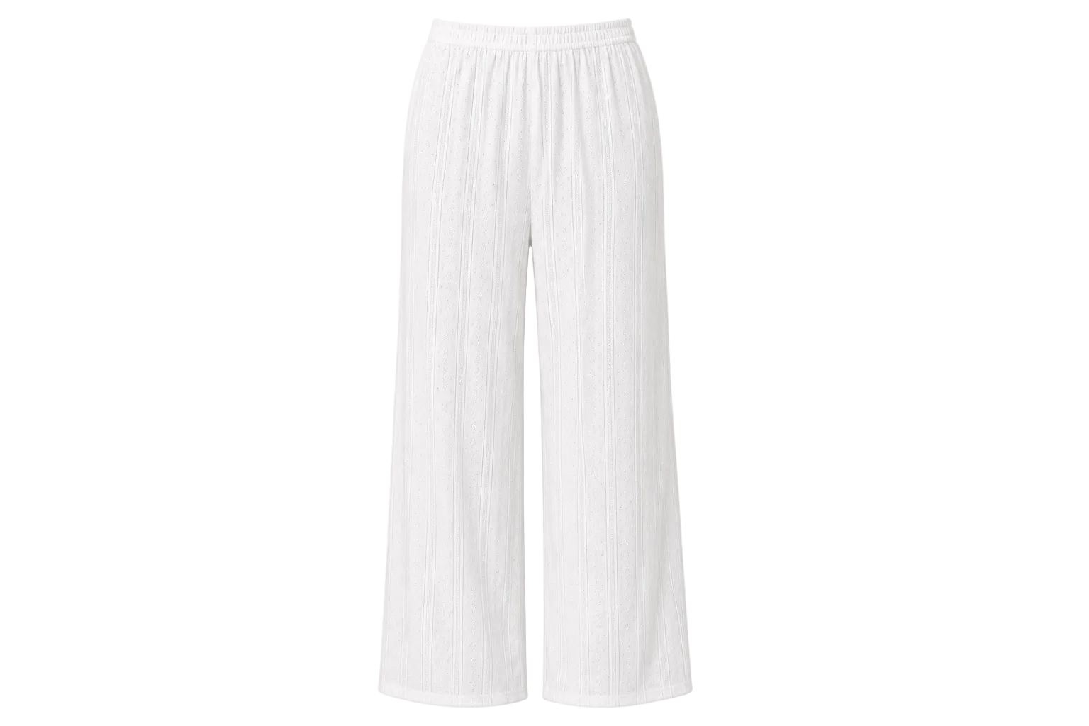 Pantalons pointelle - blancs