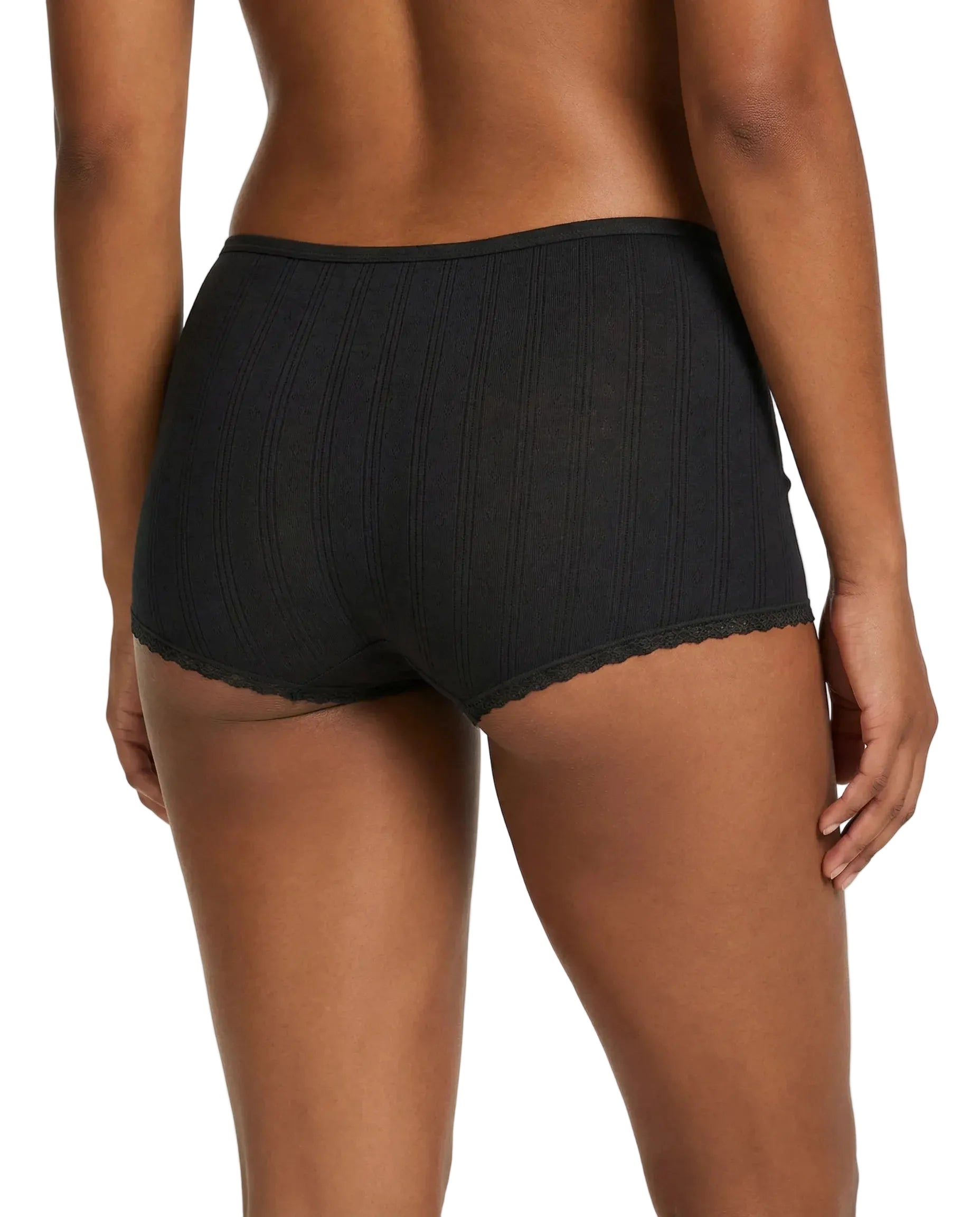 Mini short pointelle - noir