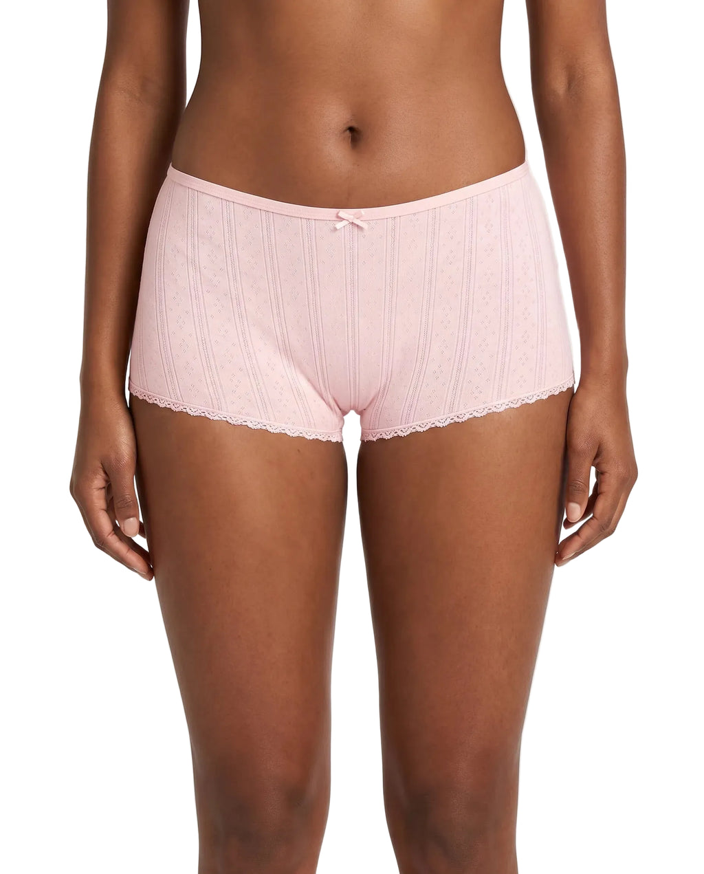 Mini short pointelle - rose