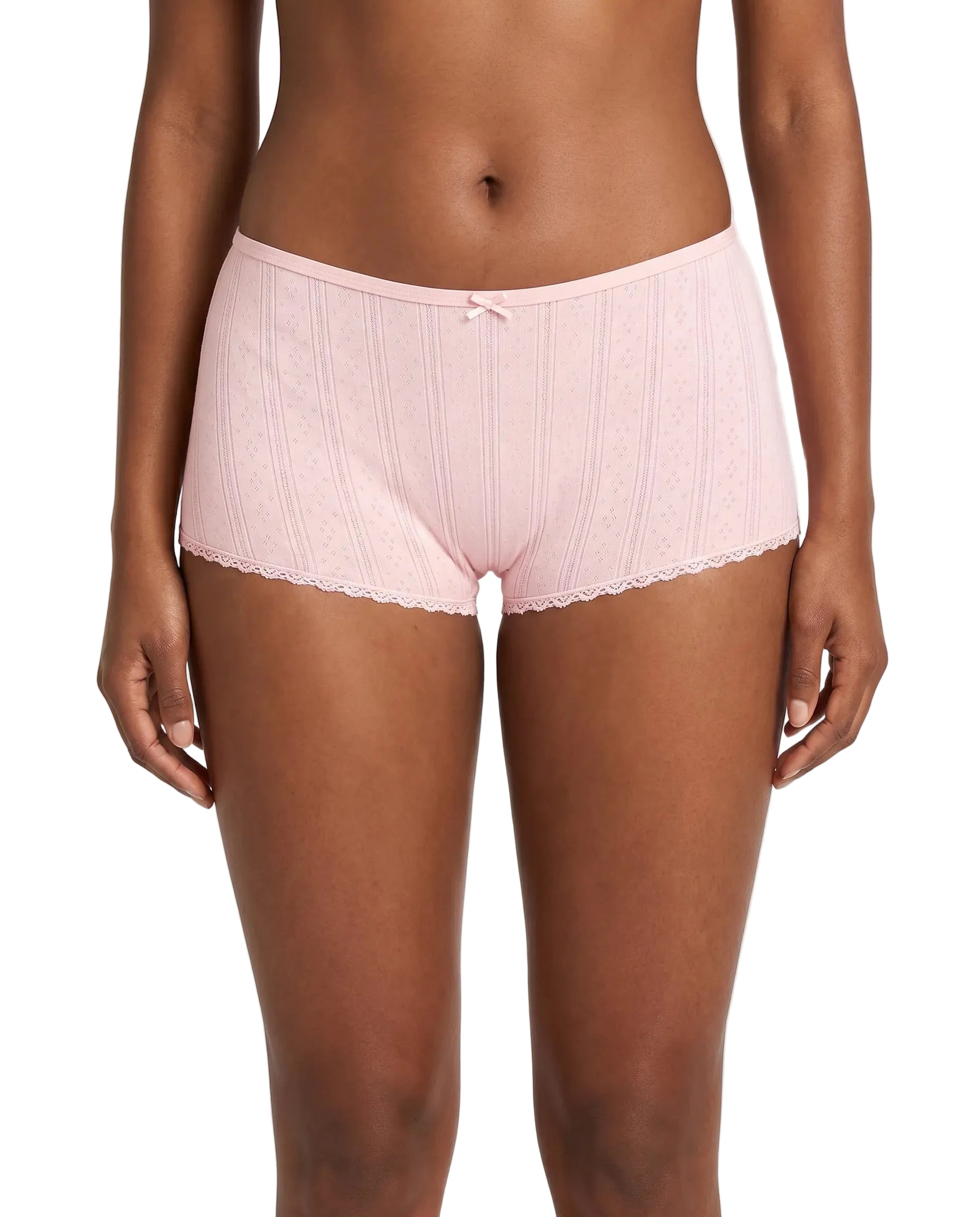Mini short pointelle - rose