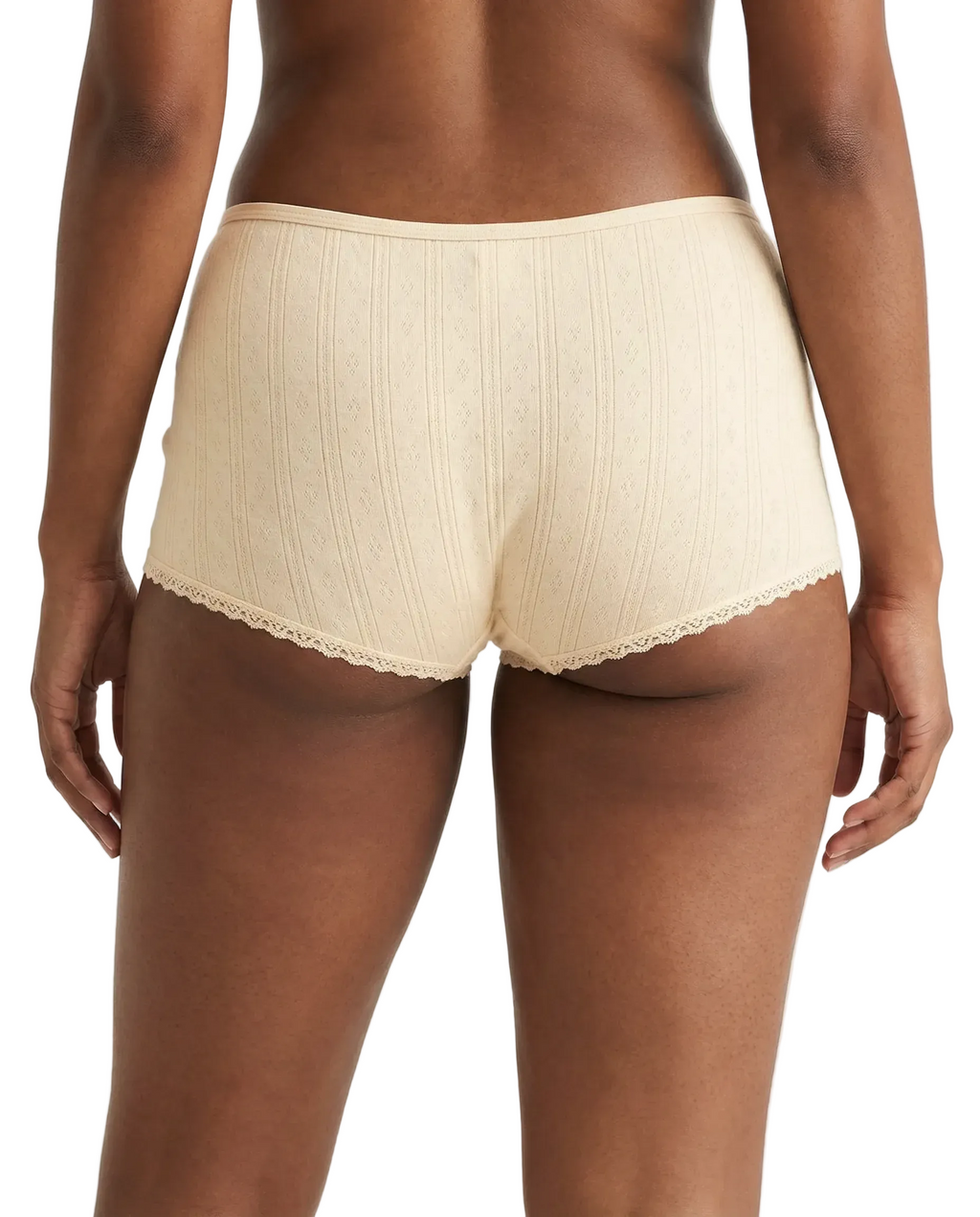 Mini short pointelle - butter yellow