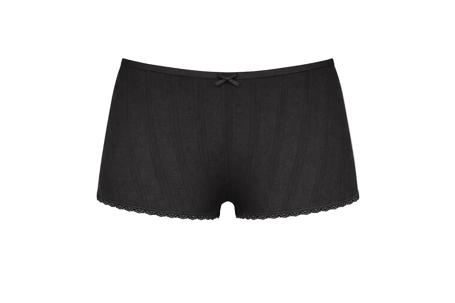 Mini short pointelle - noir