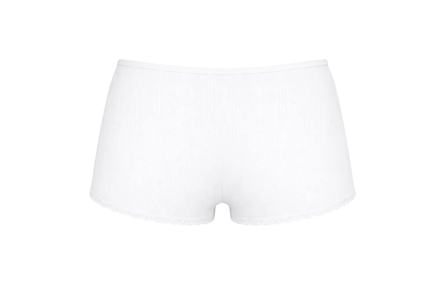 Mini short pointelle - blanc