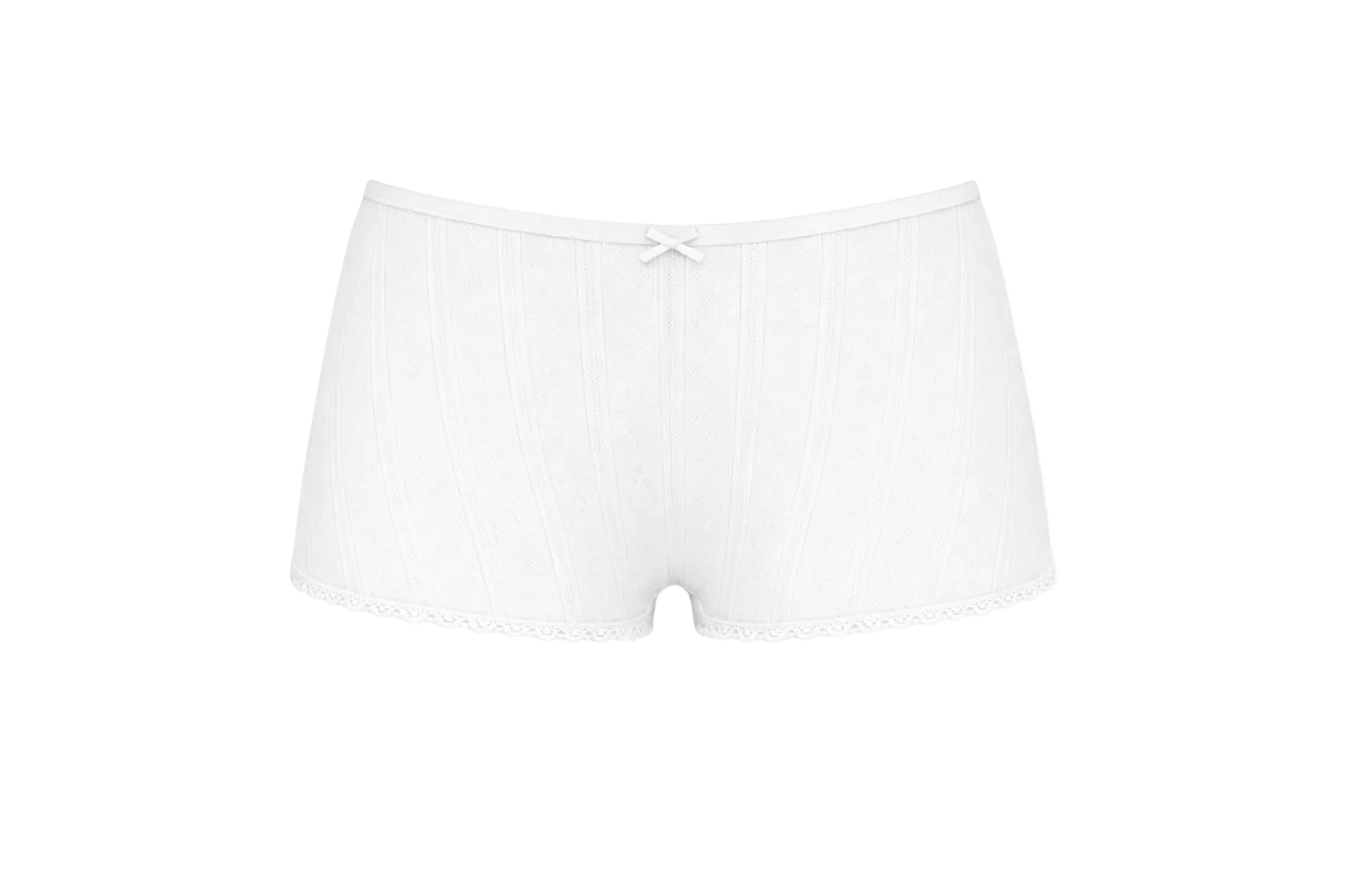Mini short pointelle - blanc