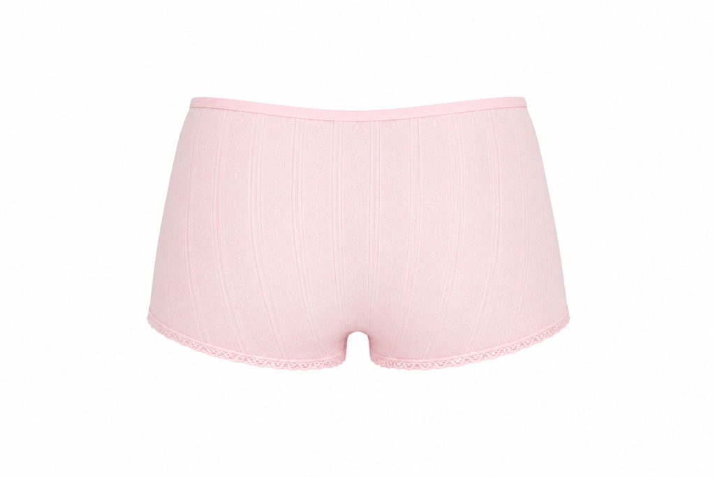 Mini short pointelle - rose