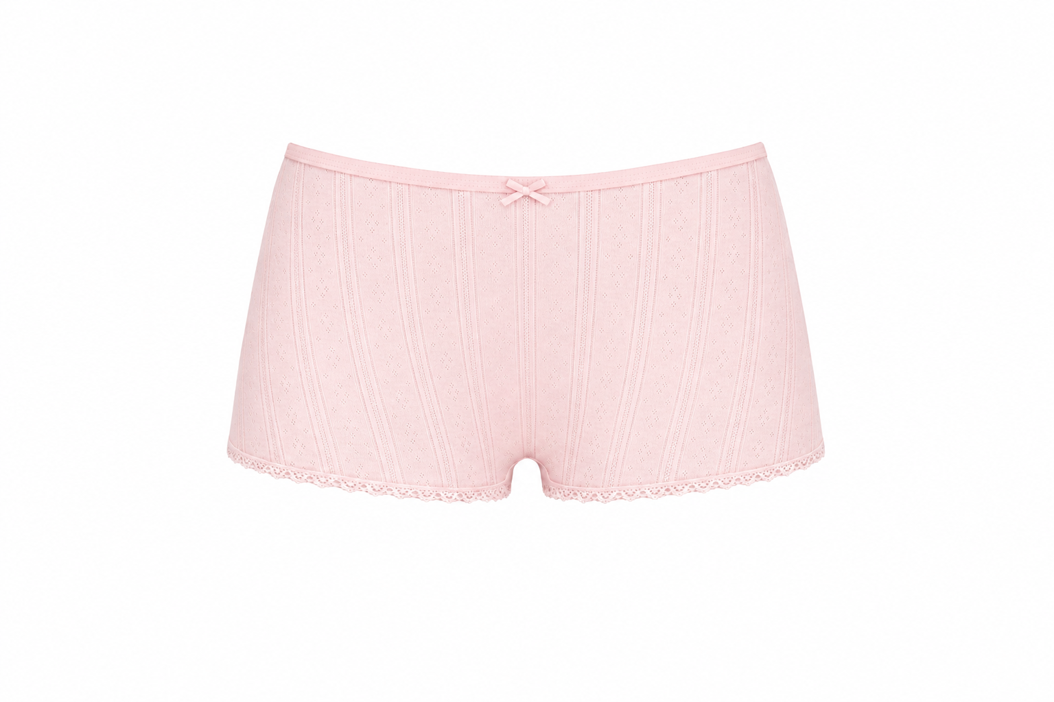 Mini short pointelle - rose
