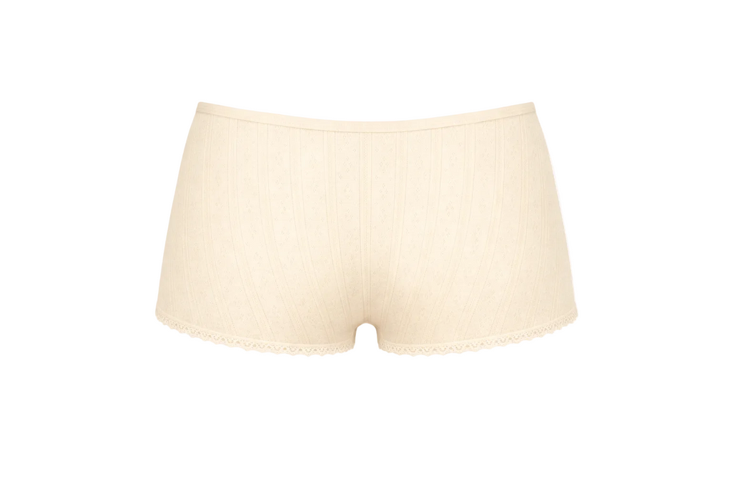 Mini short pointelle - butter yellow