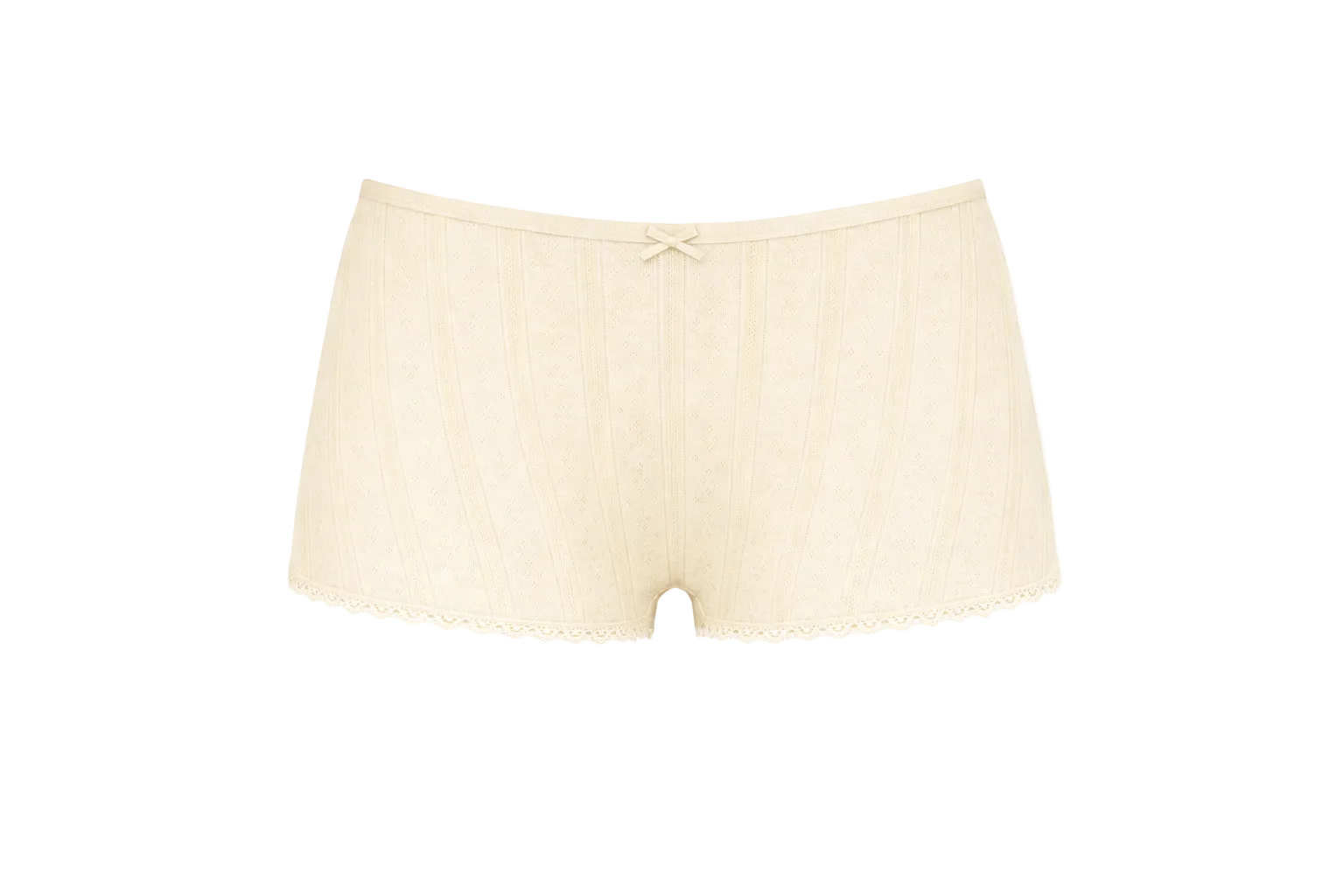 Mini short pointelle - butter yellow