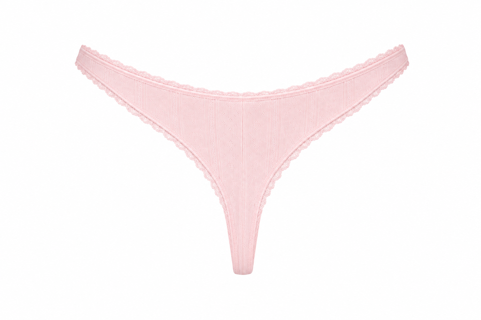 Tanga pointelle - rose