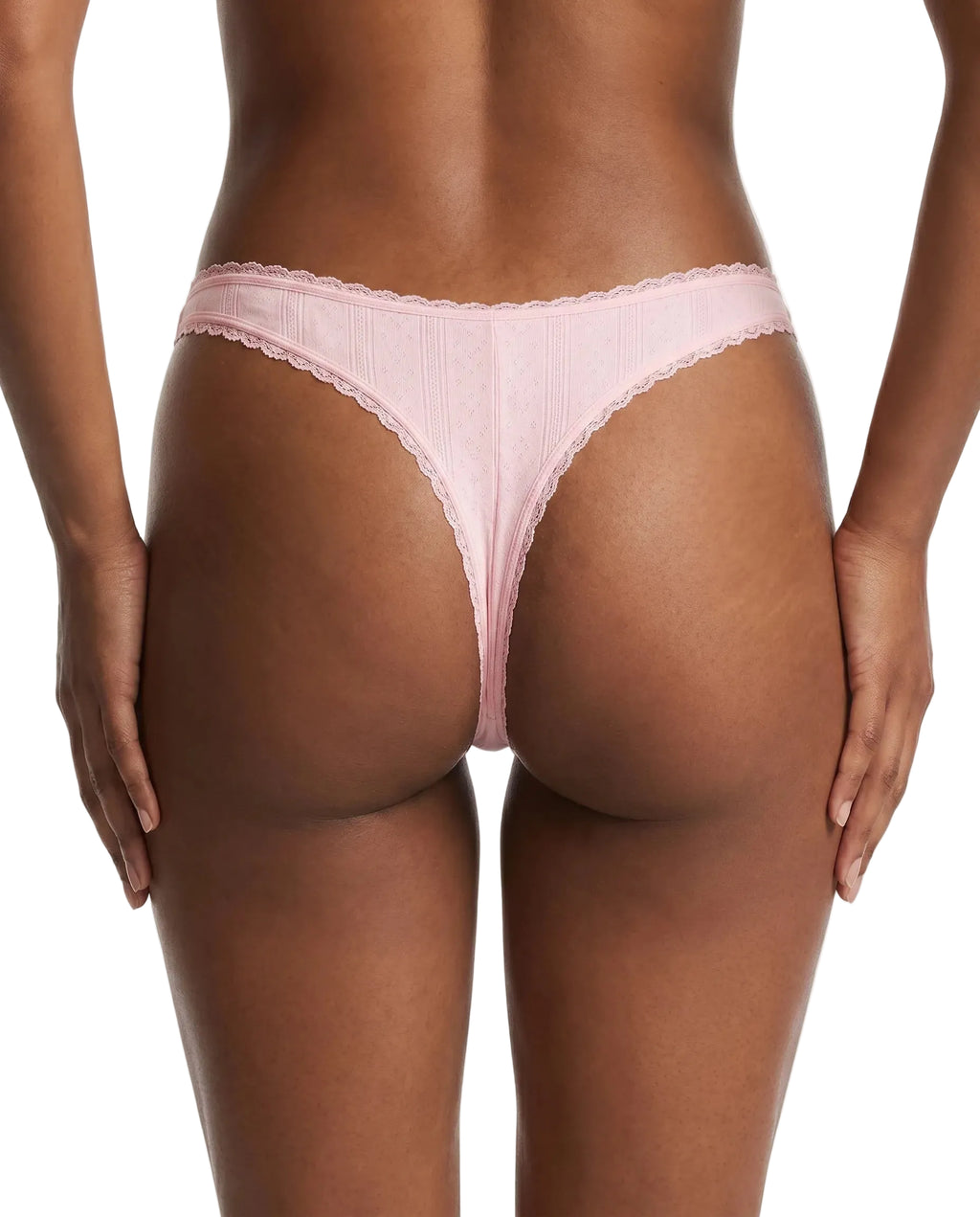 Tanga pointelle - rose